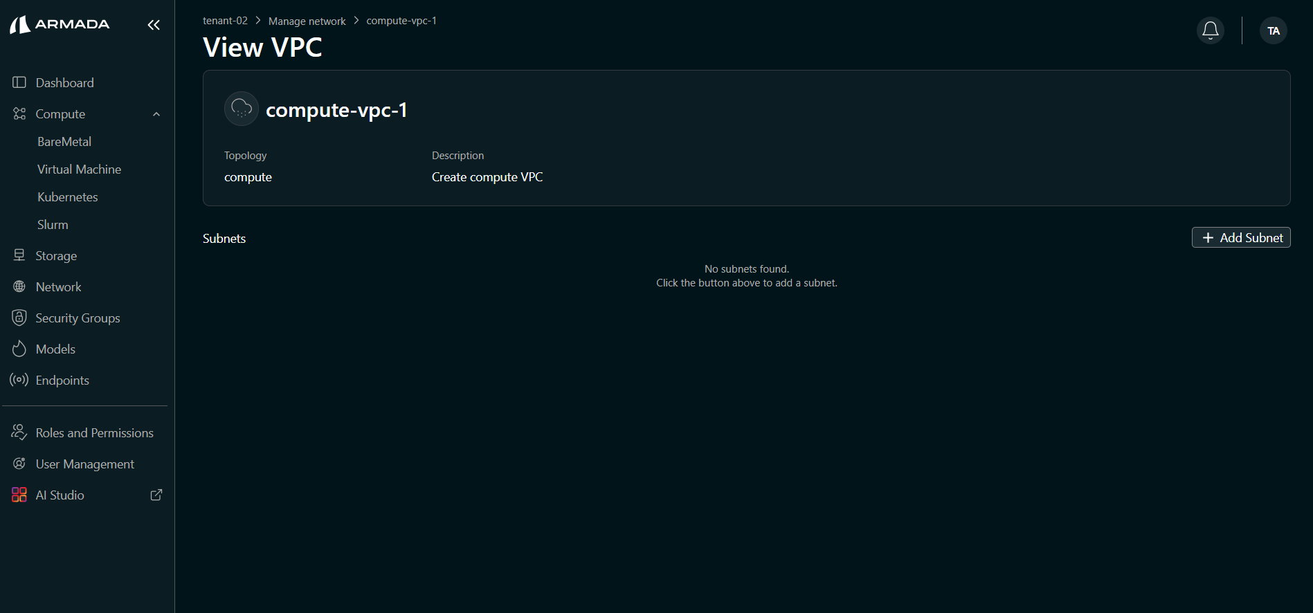 Add Compute Subnet