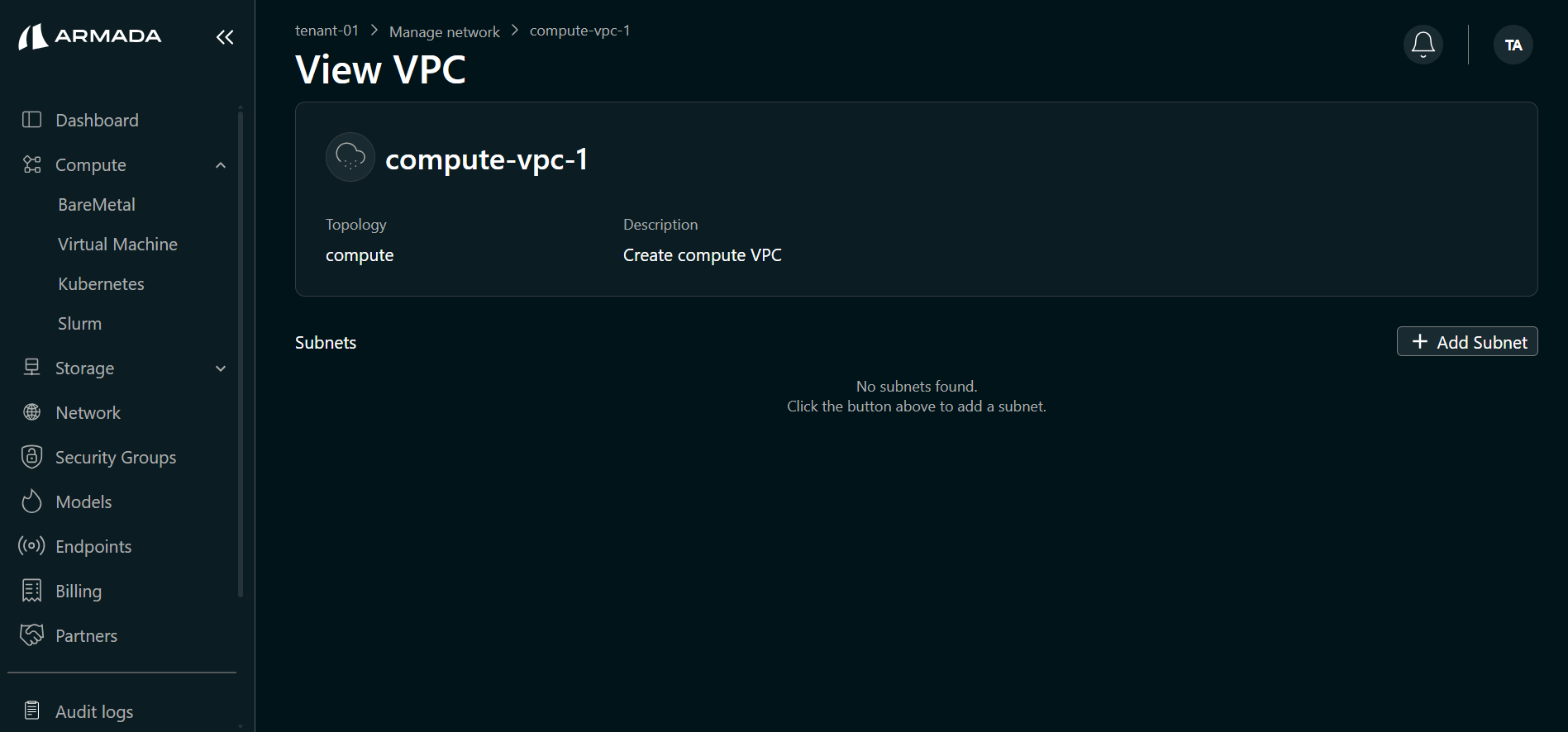Add Compute Subnet