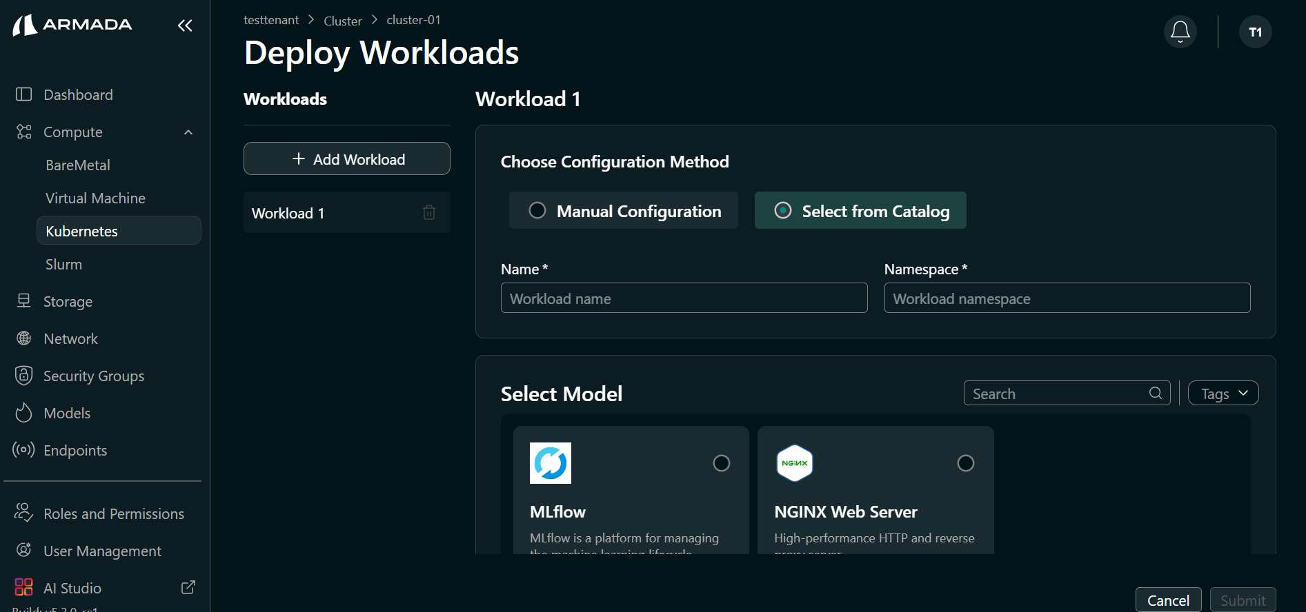 Workload info