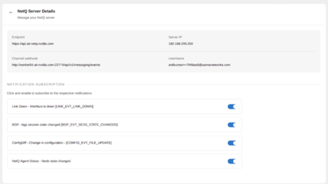 Auto-correction — NetQ Agent Status