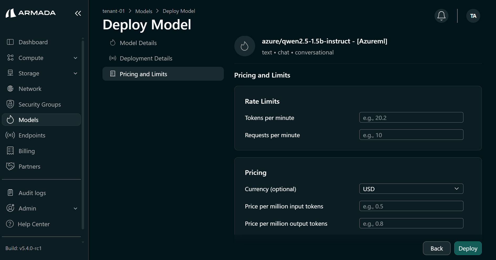 Azure ML Rate Limits and Pricing