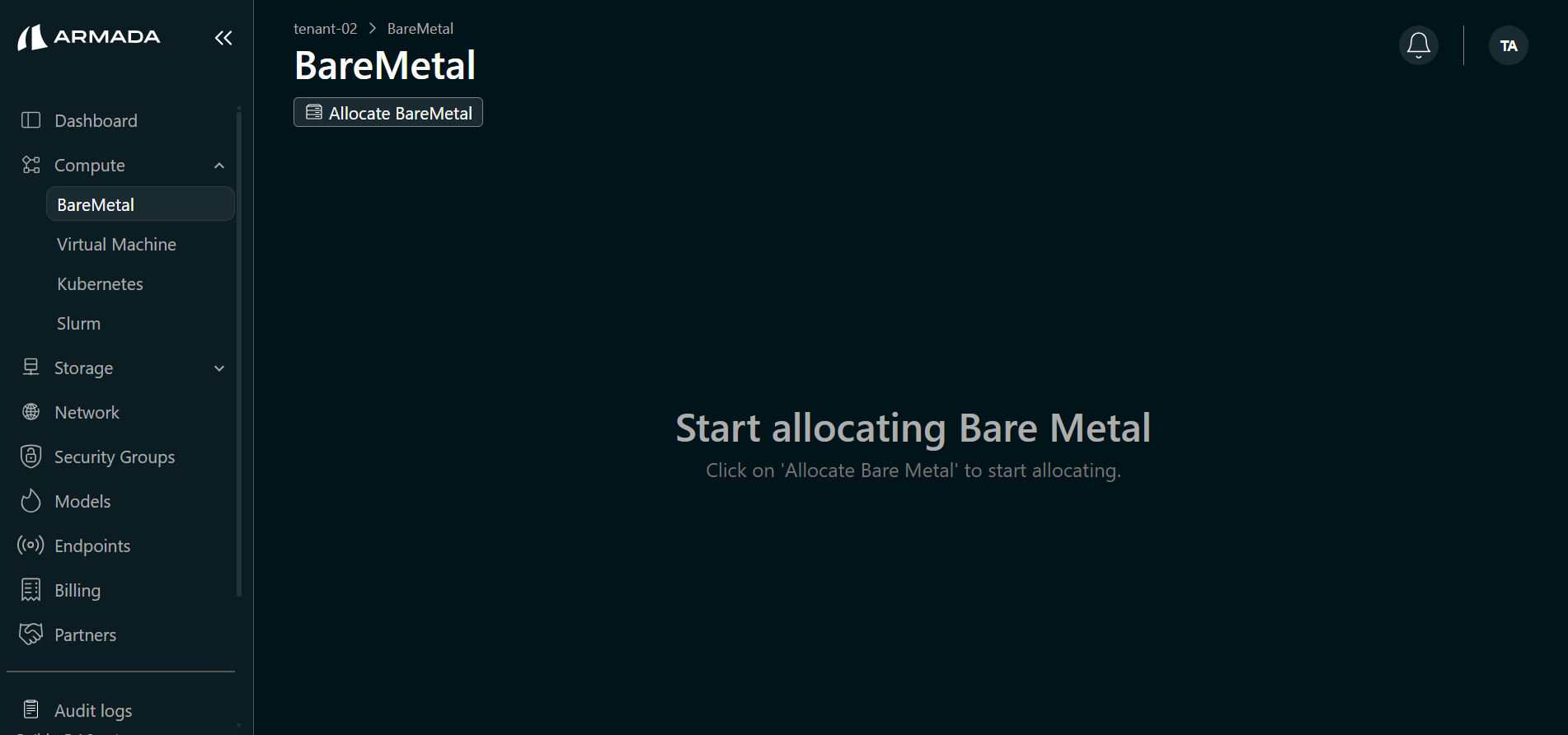 BareMetal Allocation Option