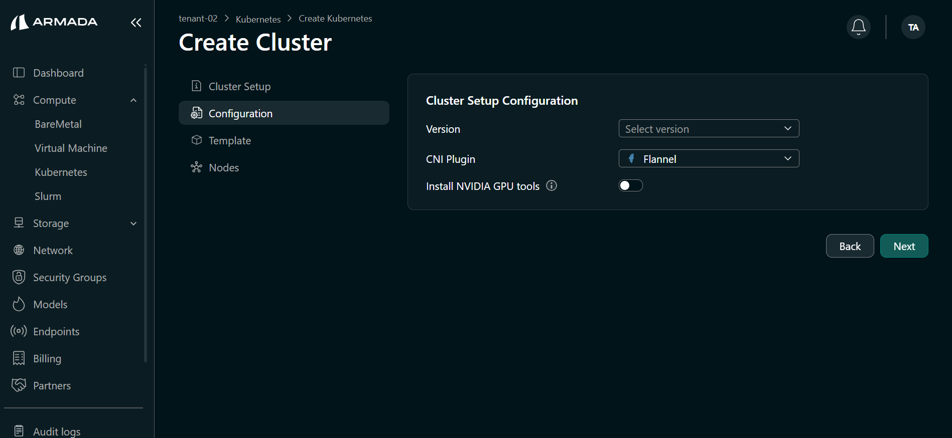 Fill Cluster version and cni Details