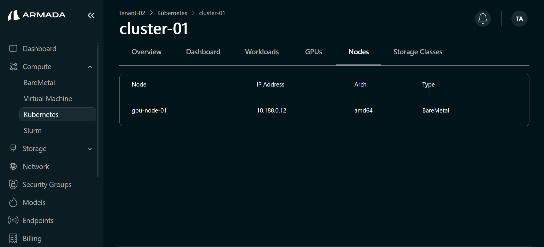 Cluster Nodes Details