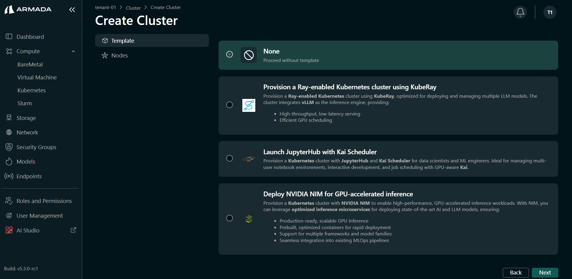 Fill Cluster Setup Details
