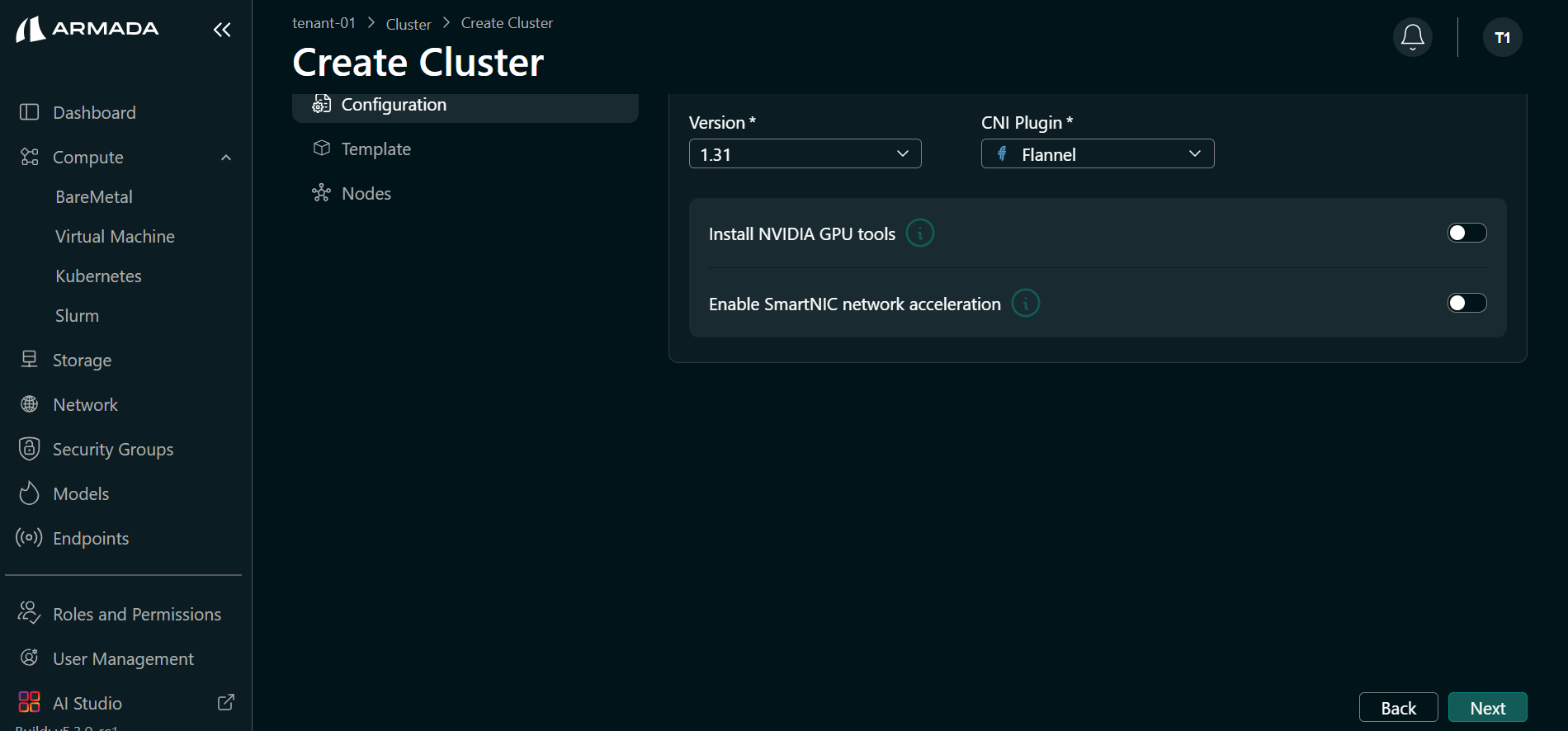 Fill Cluster version and cni Details