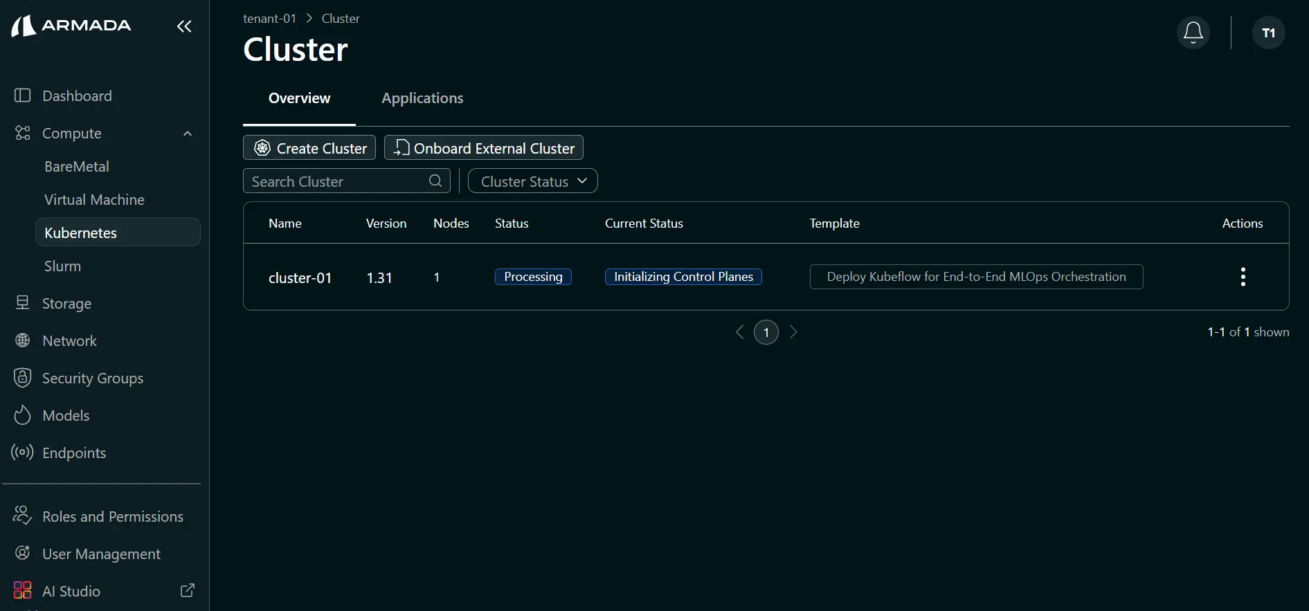 Controlplane processing state