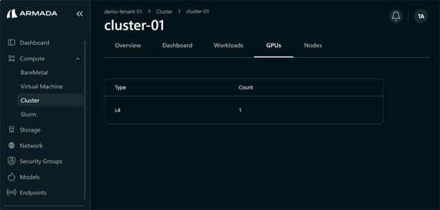 Cluster GPU Details