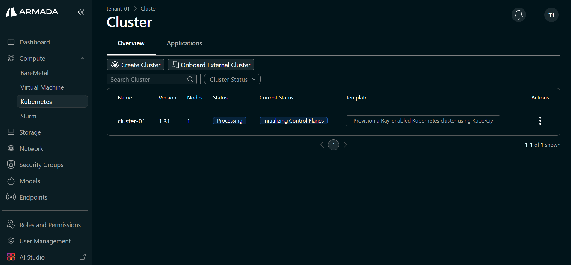 Cluster Process State