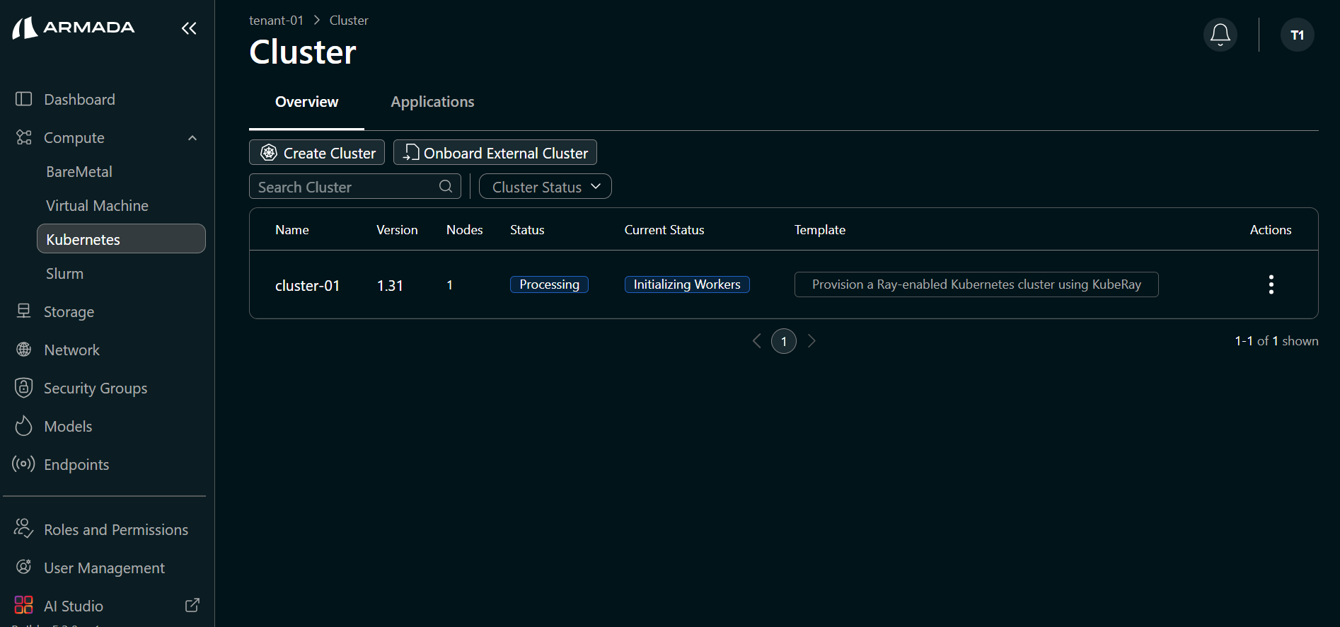 Cluster Initialize State