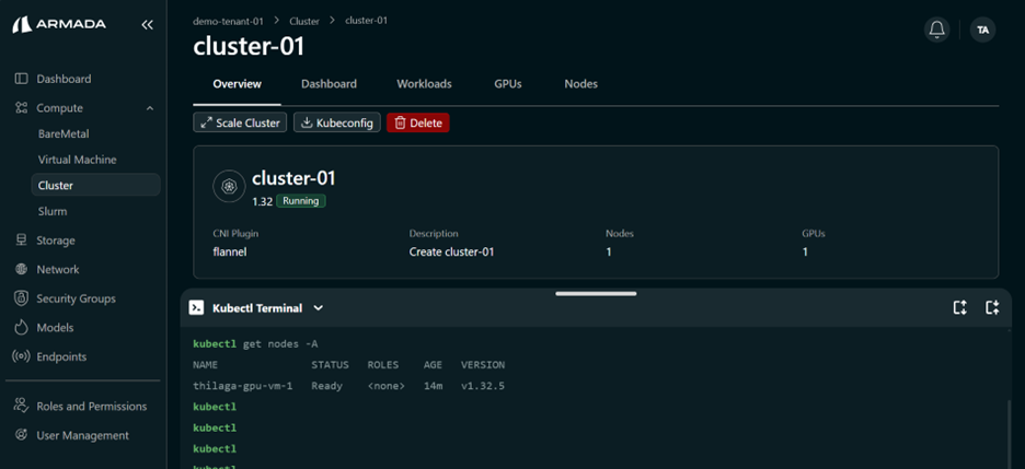 Scale Down K8s Terminal