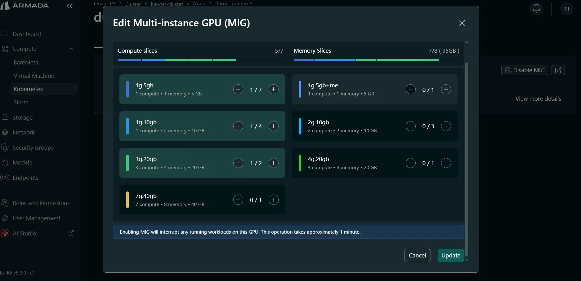 Remove Cluster MIG Profile