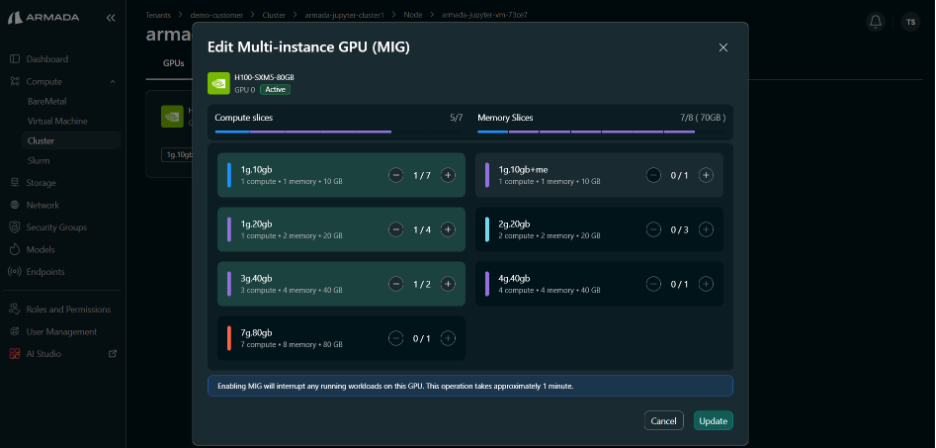 Remove Cluster MIG Profile