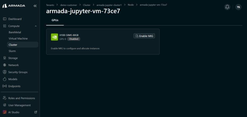 Disable MIG Success State