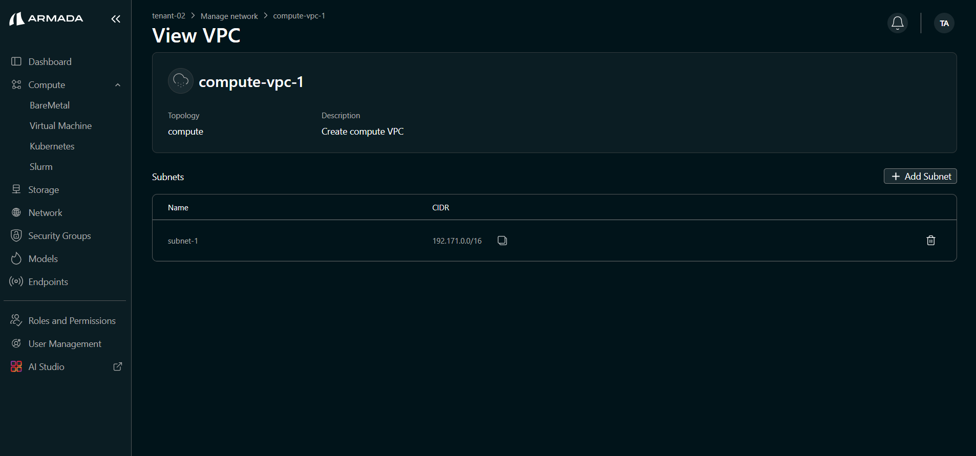 Compute Subnet Added