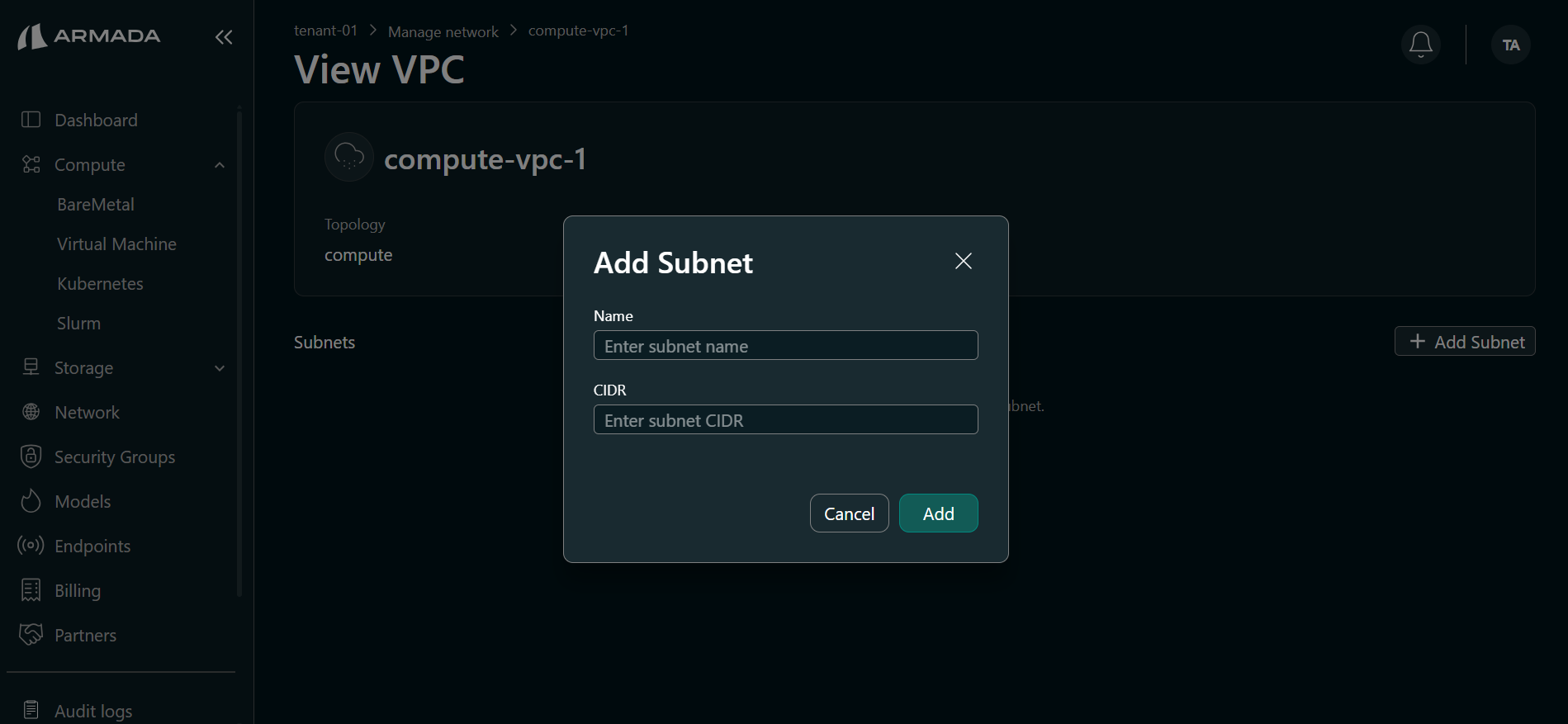 Compute Subnet Added