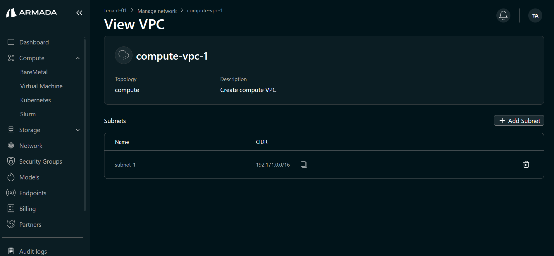 Compute Subnet Added