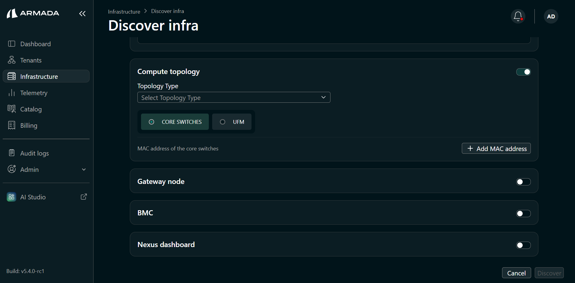 Compute topology MAC address input