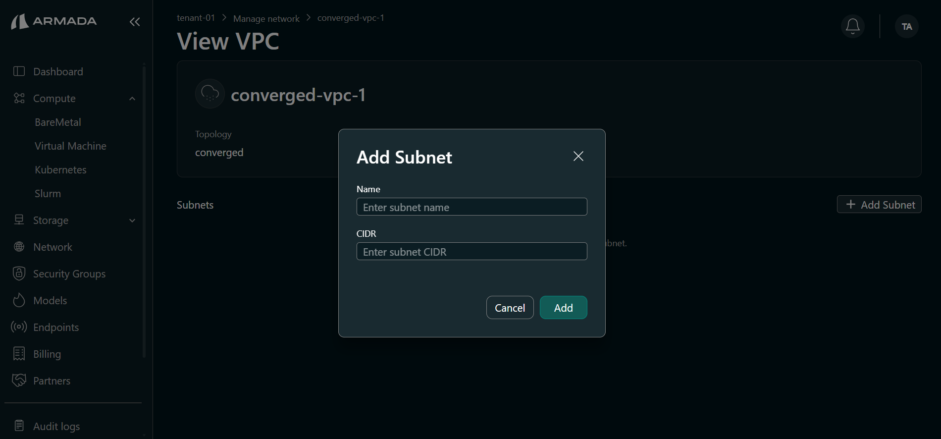 Converged Subnet Info