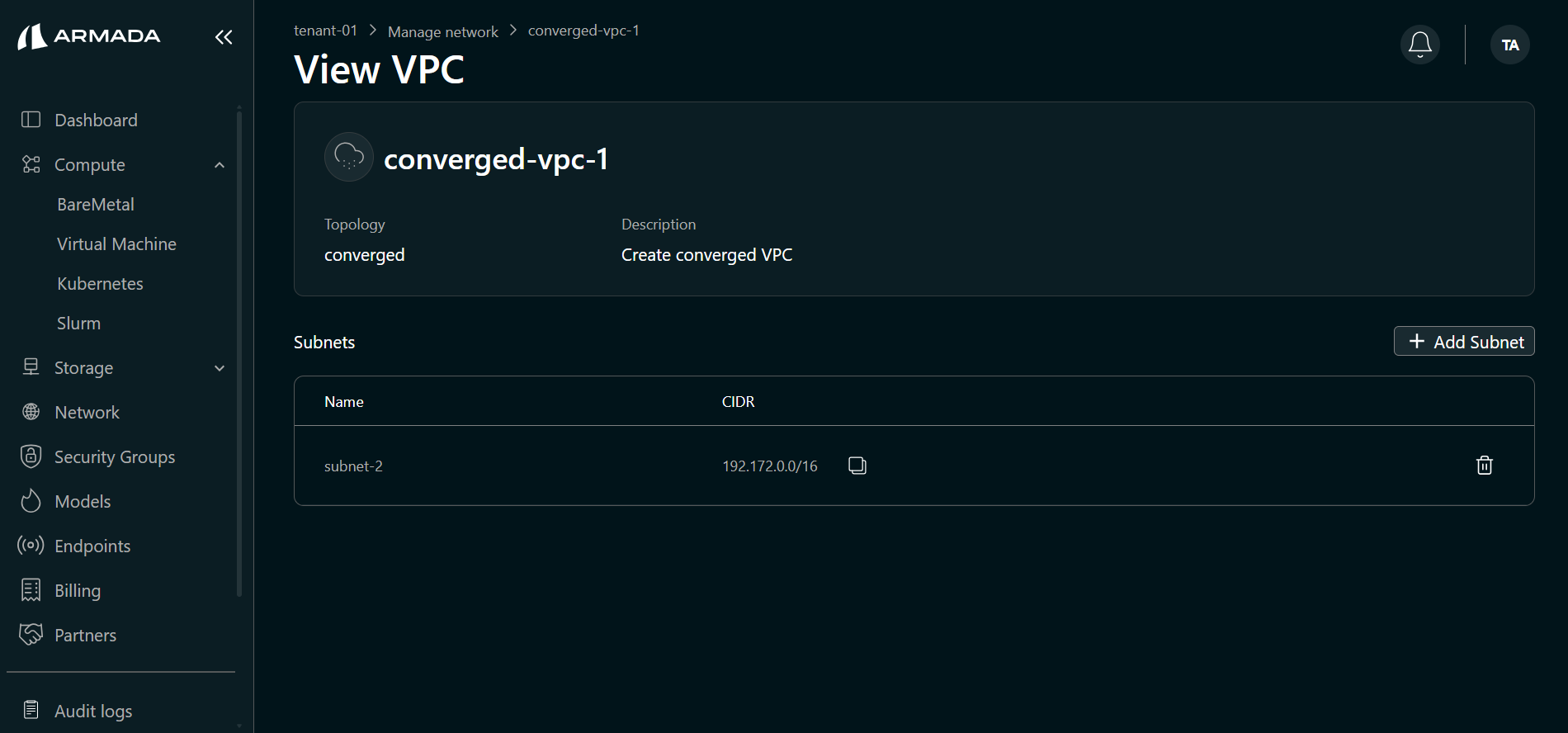 Converged Subnet Added