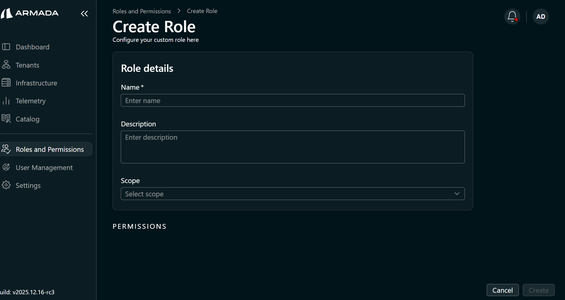 Create Tenant Admin role