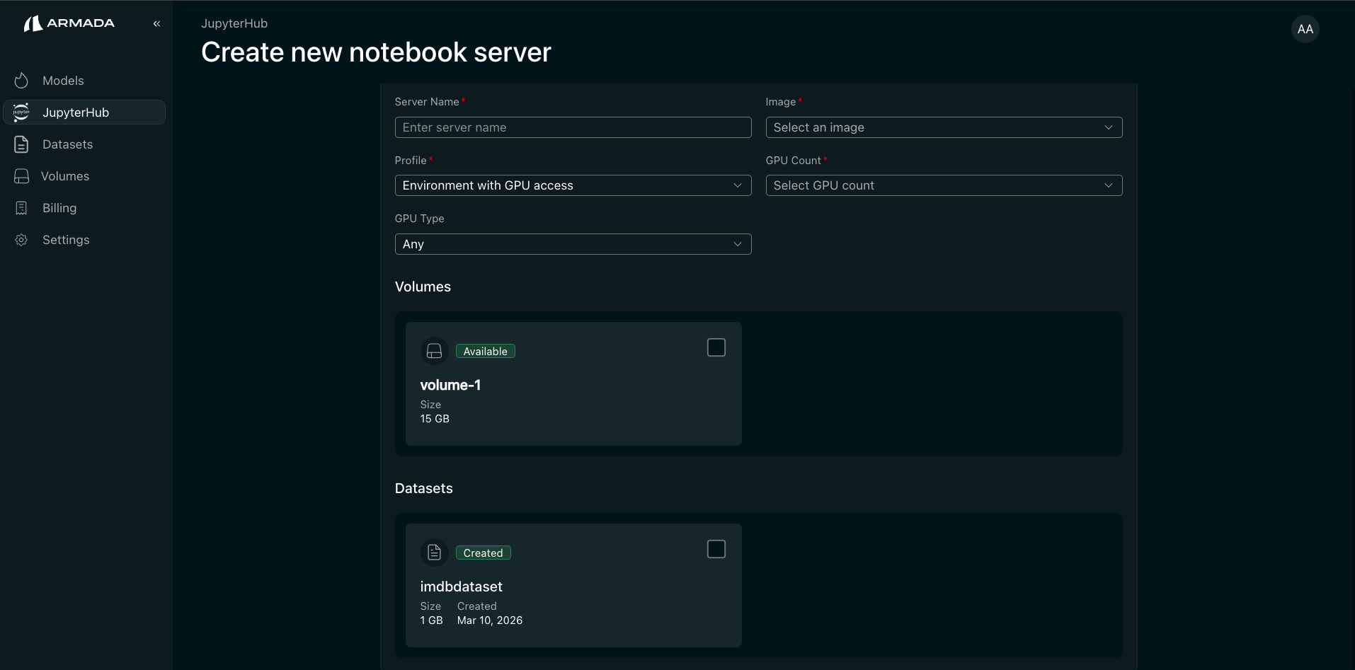 GPU JupyterHub Server Status