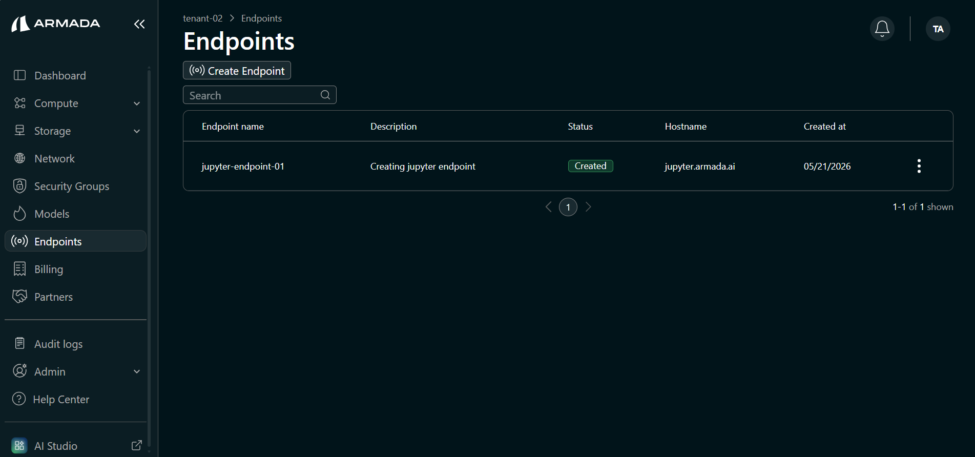 Create JupyterHub Endpoint