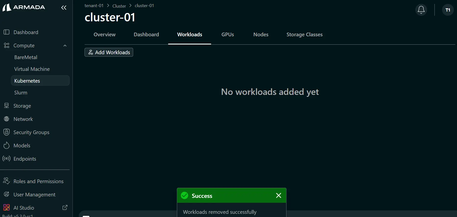 Delete Application Success