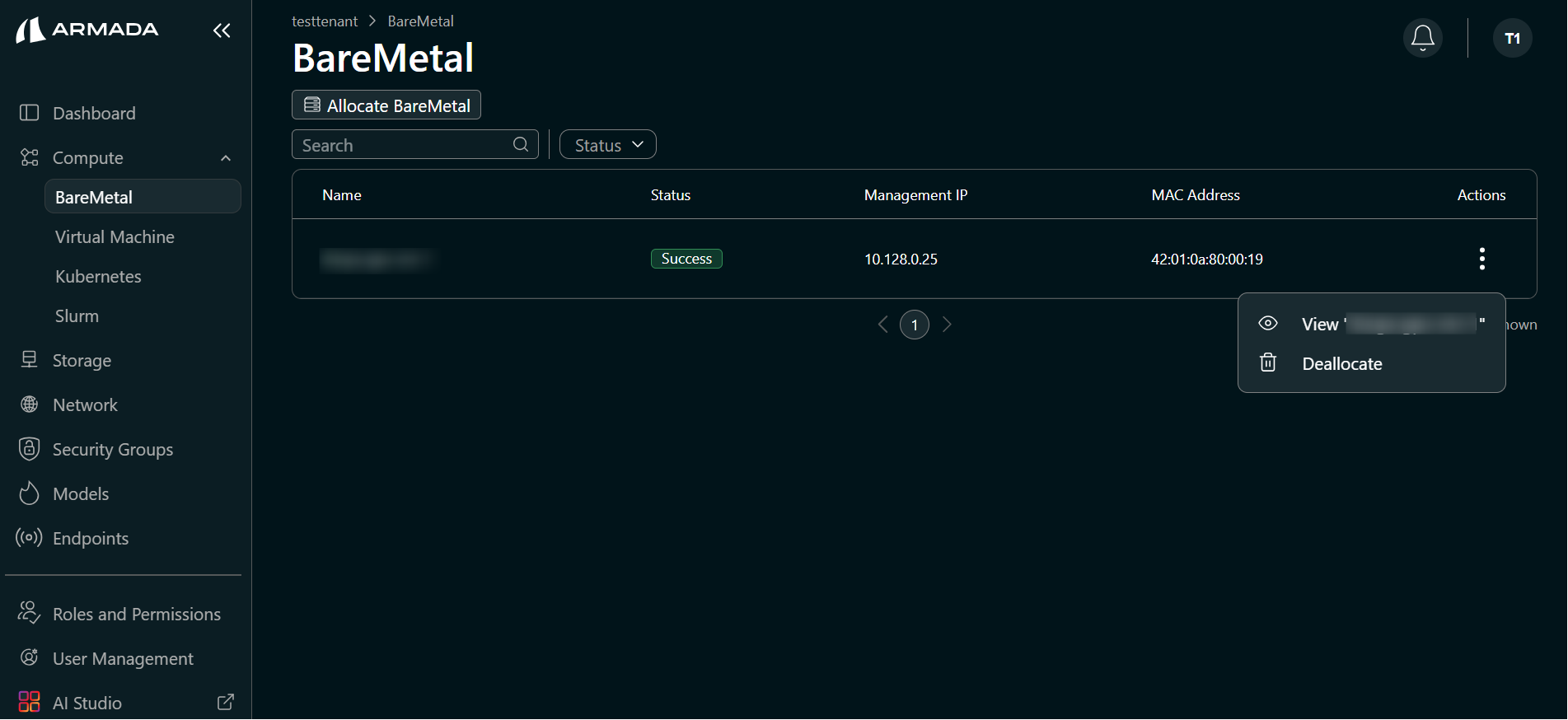 Deallocate BM