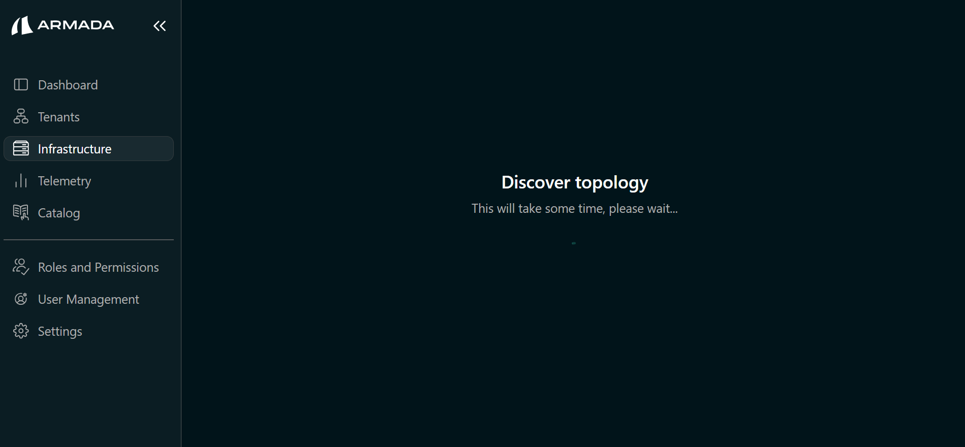 Topology discovery in progress