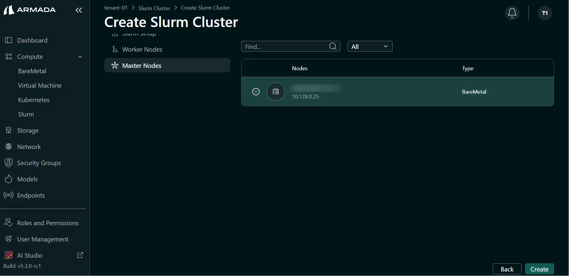 Slurm Master Node