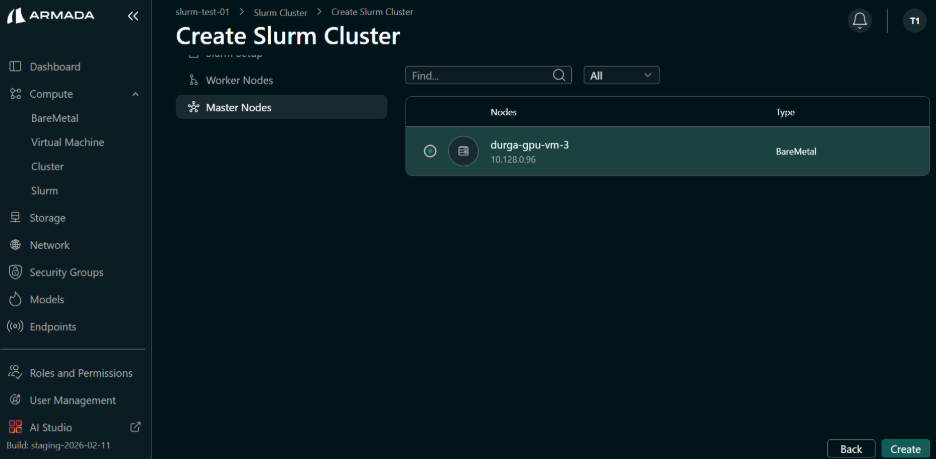 Slurm Master Node