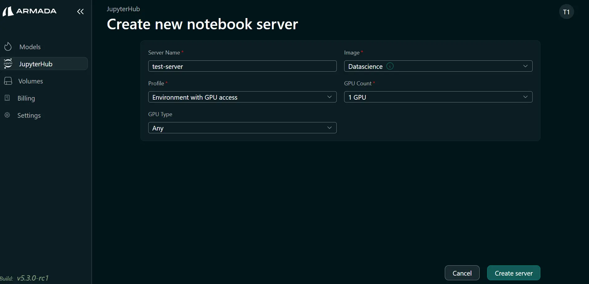 Create GPU JupyterHub Server