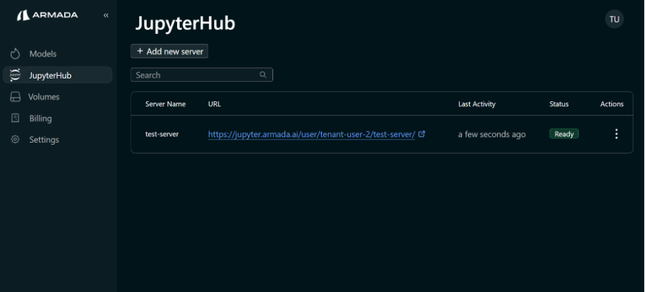 GPU JupyterHub Server Status