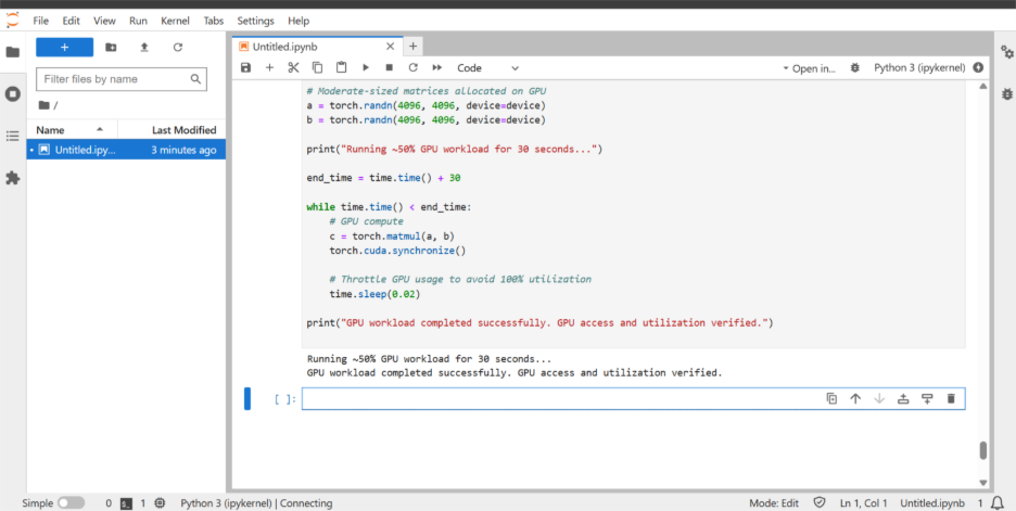 GPU JupyterHub Usage Script