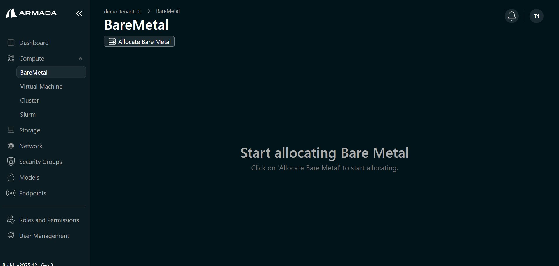 BareMetal Allocation Option