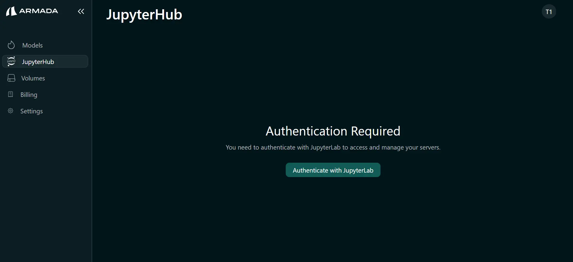 JupyterHub Authentication Required