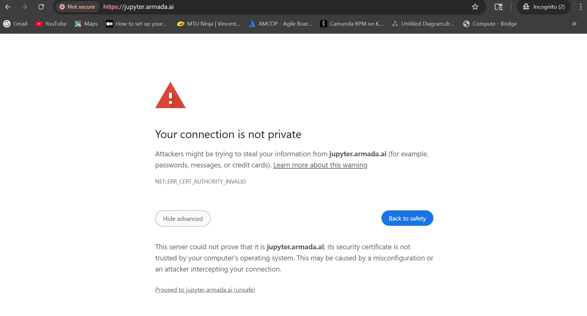Proceed to JupyterHub