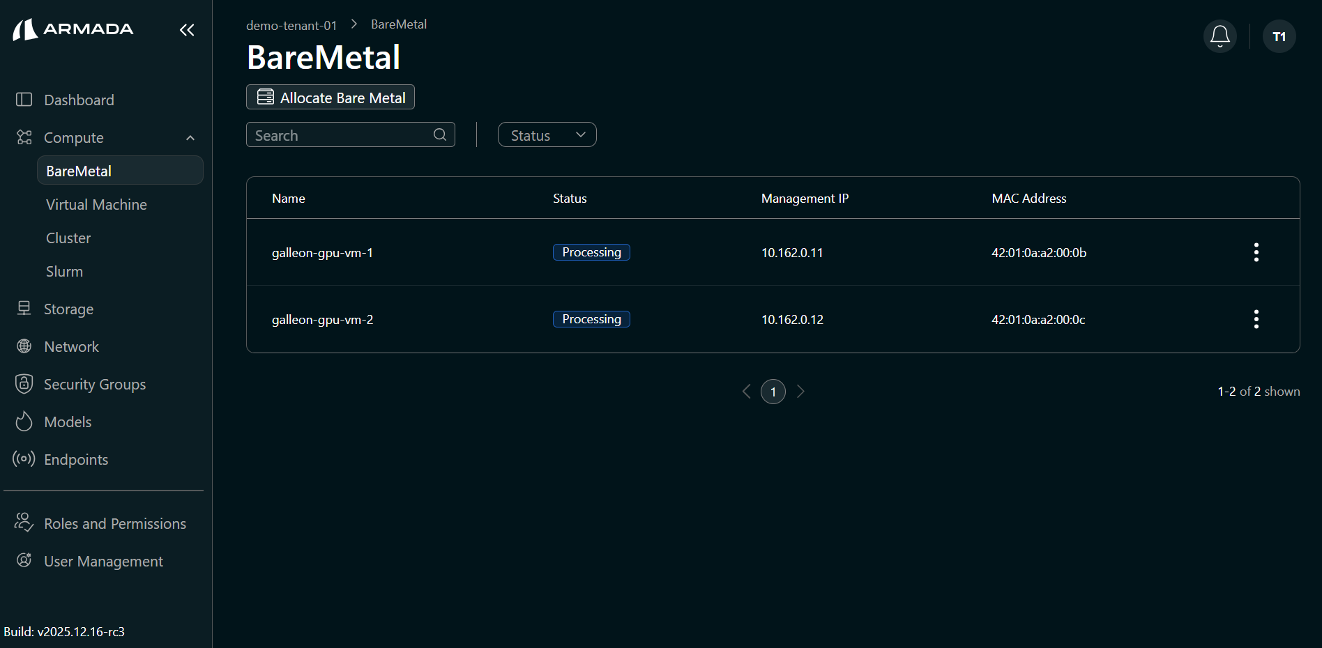 Allocation Confirmation