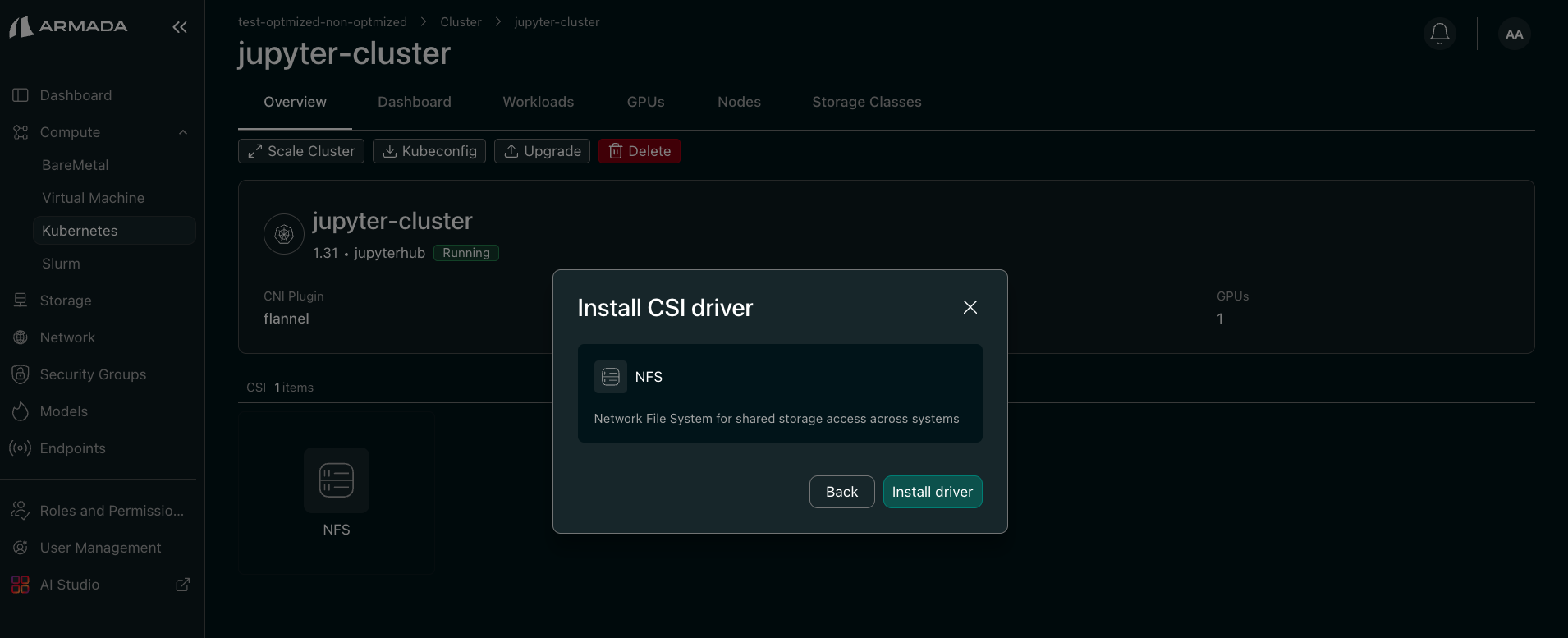 Install CSI driver