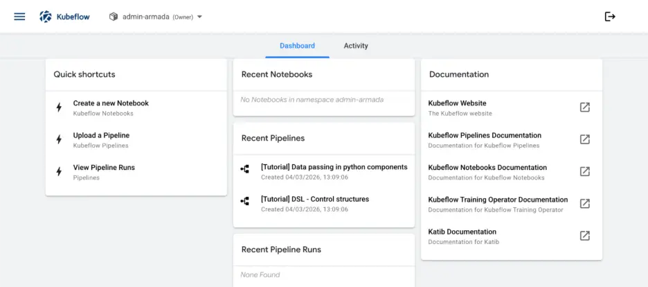 kubeflow dashboard-2