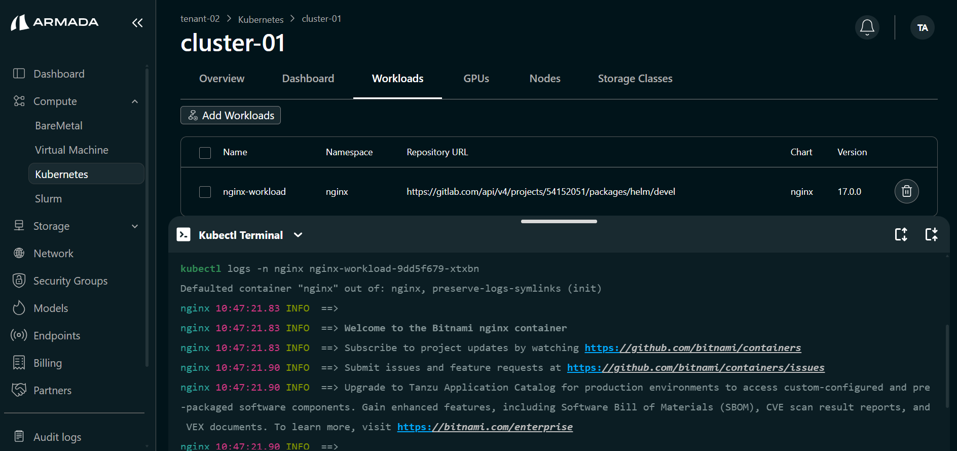 Application logs
