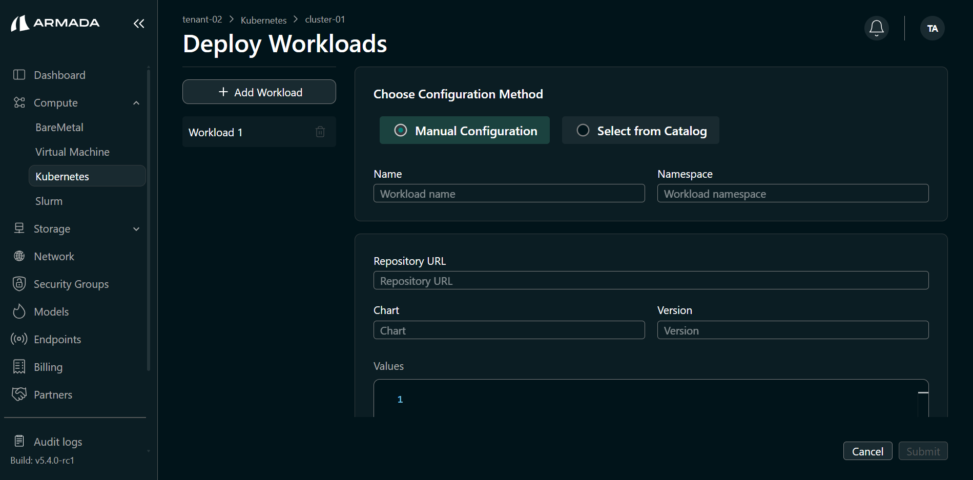 Deploy Workload