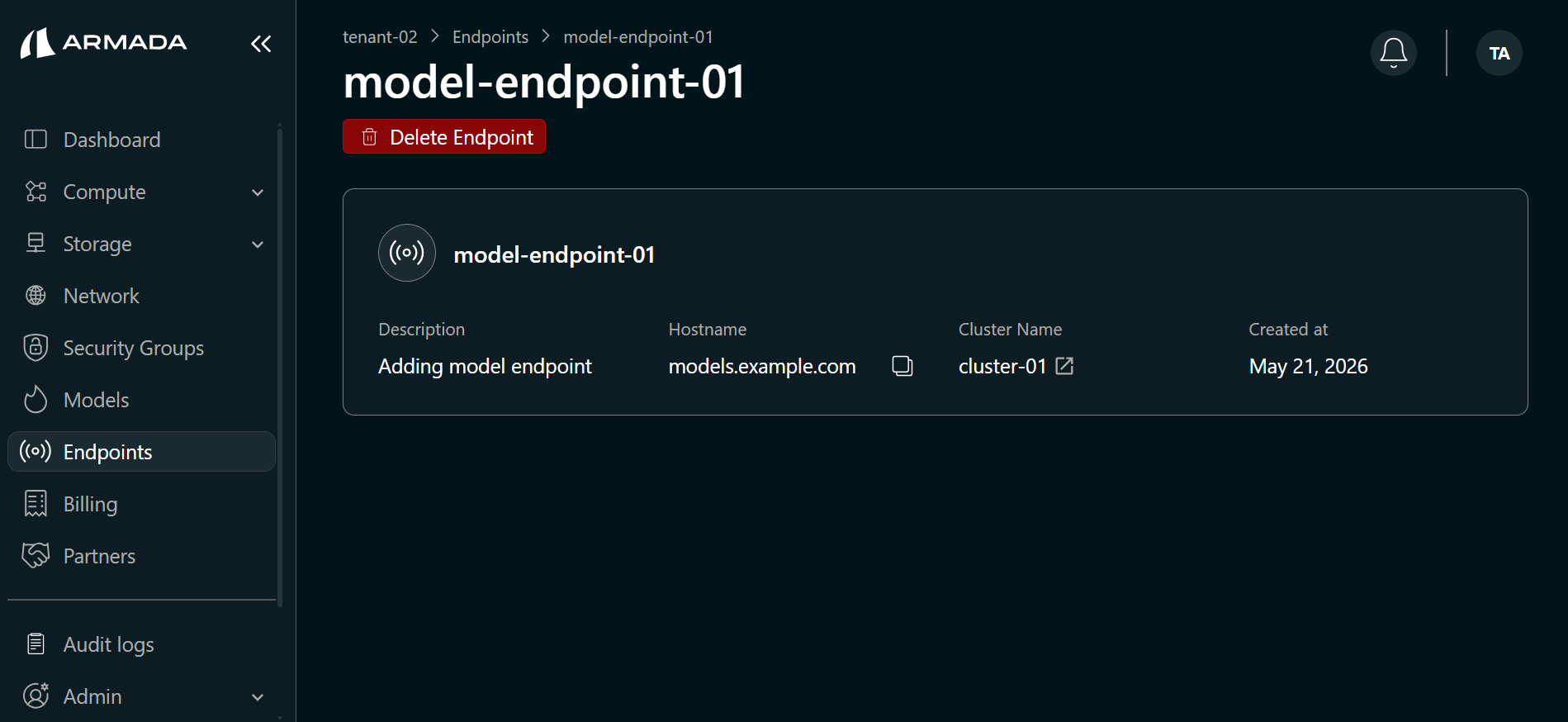 View LLM Endpoint