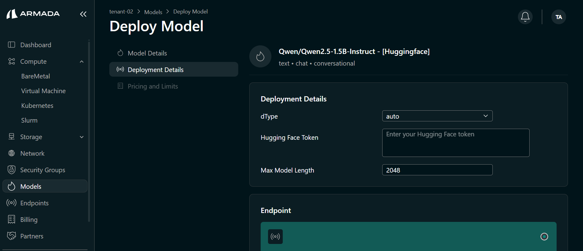 Configure Model Endpoint