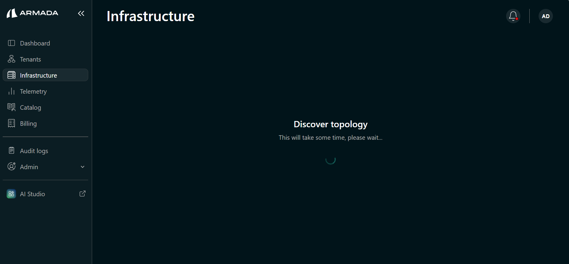 Topology discovery in progress