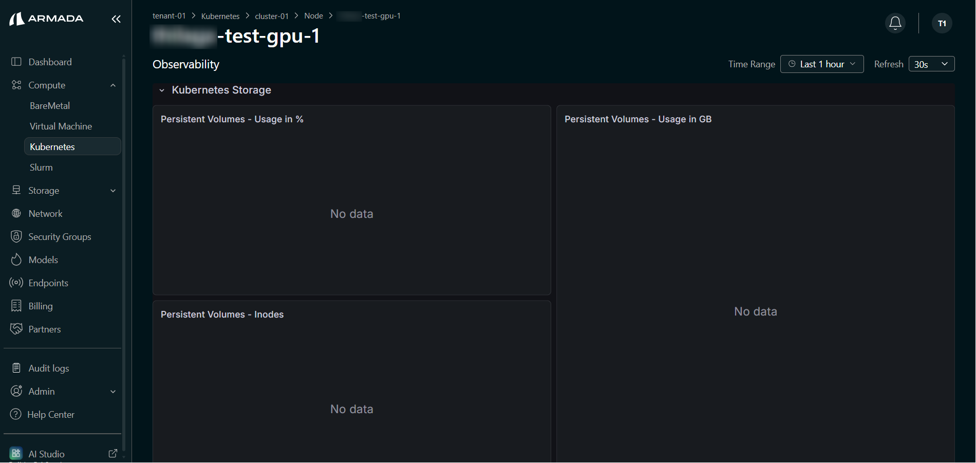 Node Observability Kubernetes Storage