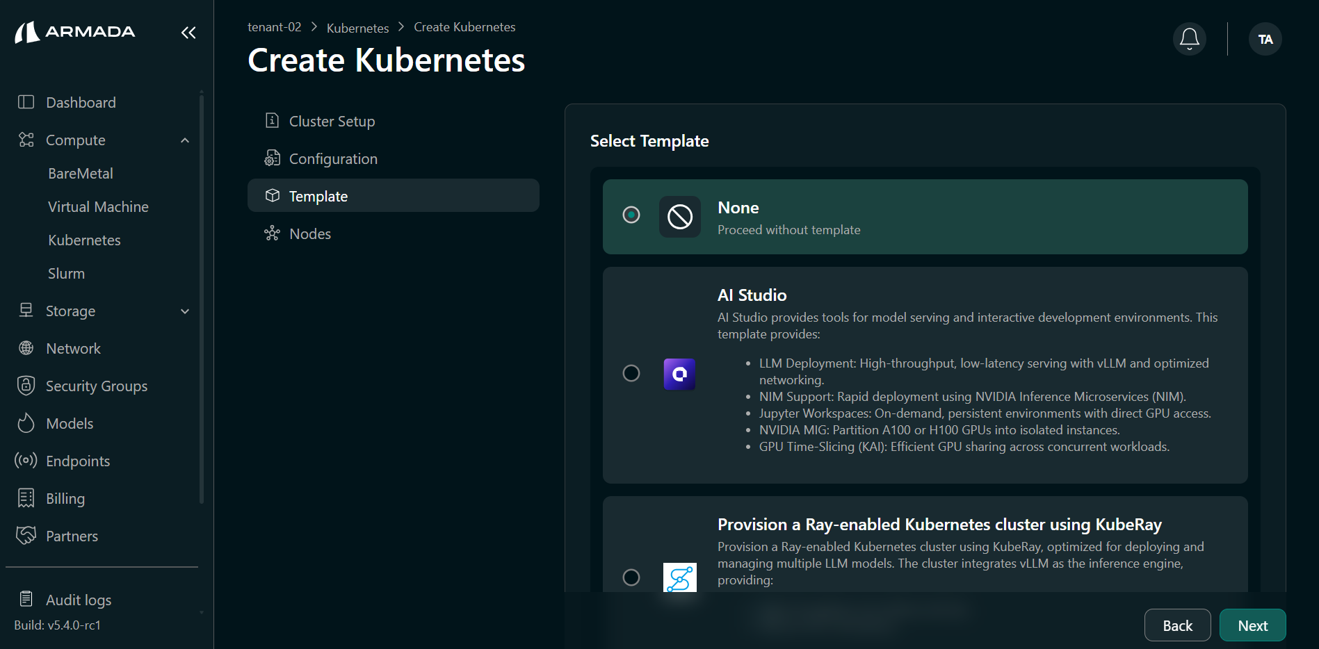 Fill Cluster Setup Details
