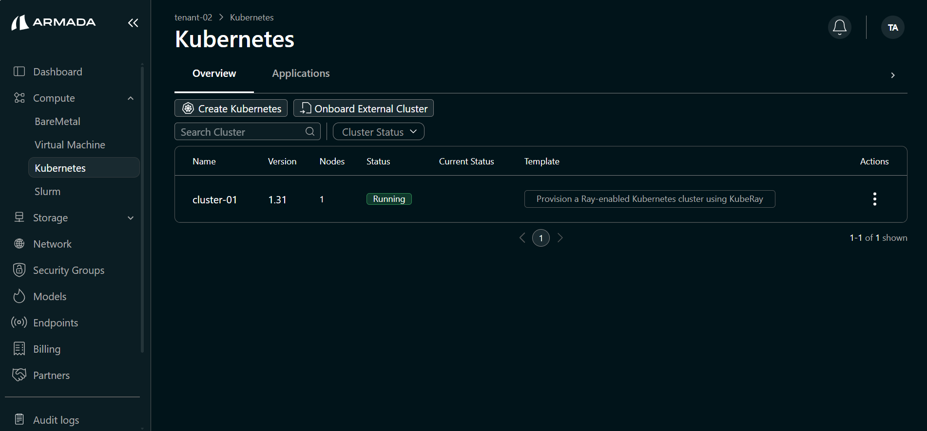 Cluster Running State
