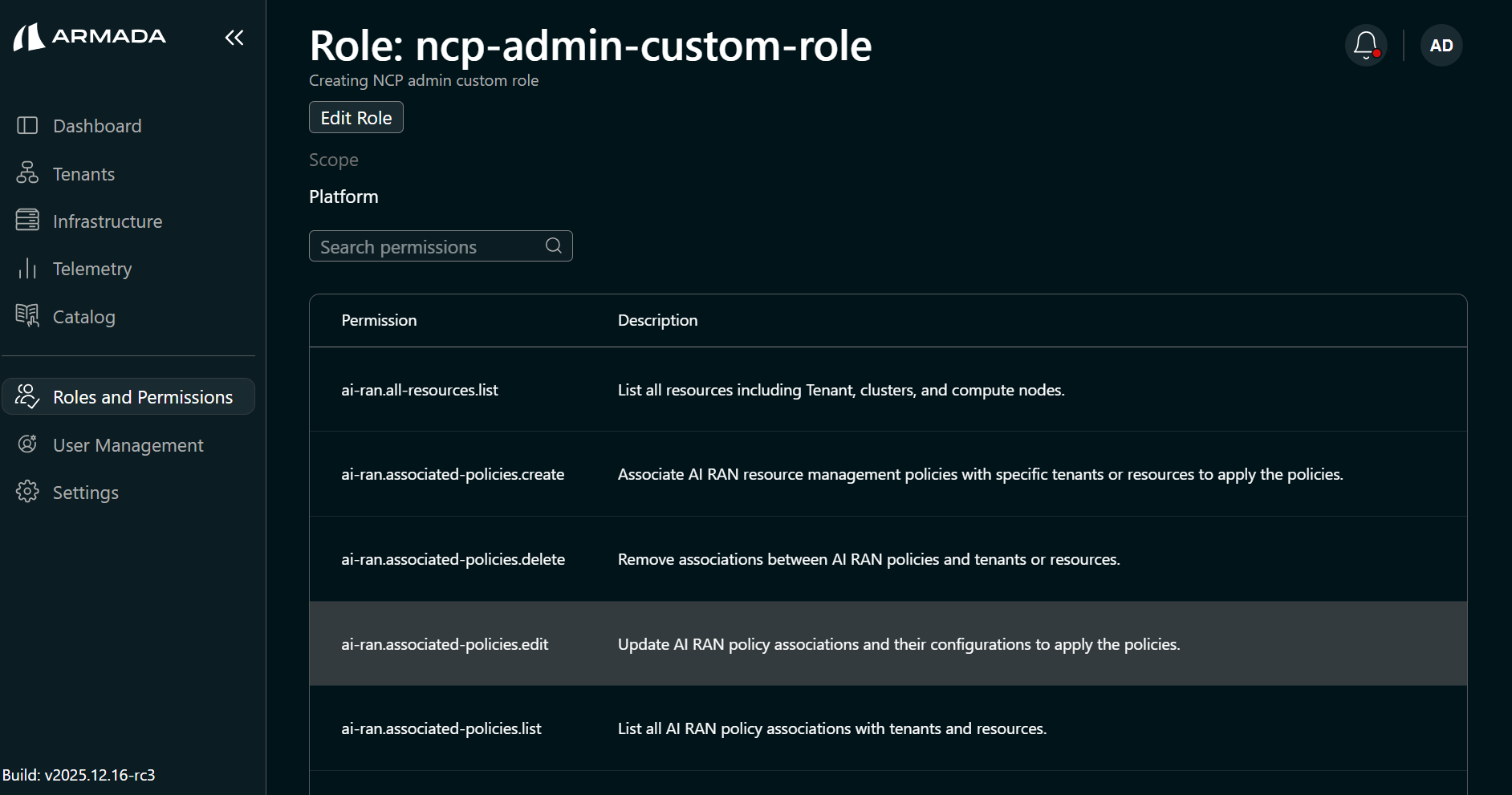 View Details — permissions